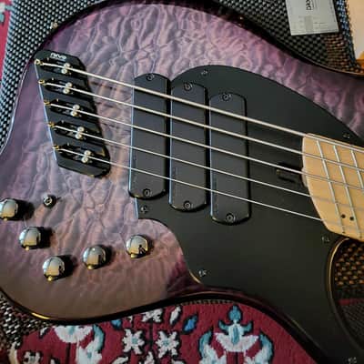 Bass bridge 5 strings for fanned scale multiscale Dingwall Retrofit by Nova Guitar Parts image 4