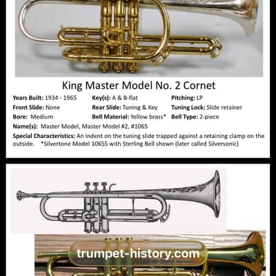 H.N. White King Silvertone Liberty #2 Trumpet 1936 - Sterling Silver and brass image 5