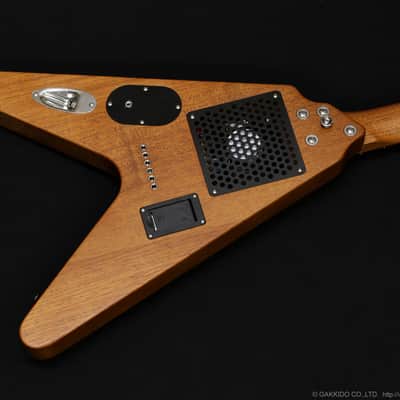 Pignose PGG-200V STBR Mahogany Flying V Type Travel guitar, Built-in Speaker image 7