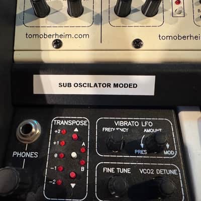 Oberheim TVS-Pro 2-Voice Synthesizer 2016 + 2 x Sub OSC mod + white cover image 3