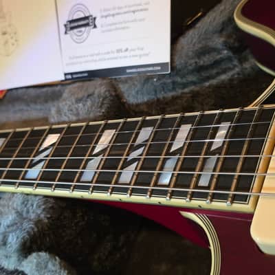 D'Angelico Deluxe DC (335) Satin Trans Wine P90 image 5