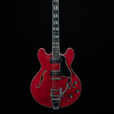 Eastman T486B-RD Thinline, Maple, Seymour Duncan Pickups, Bigsby, Red Finish - NEW image 4