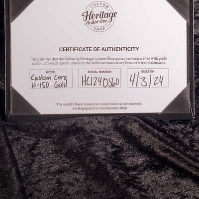 Heritage Custom Shop Core H-150 Plain Top Gold Top image 10