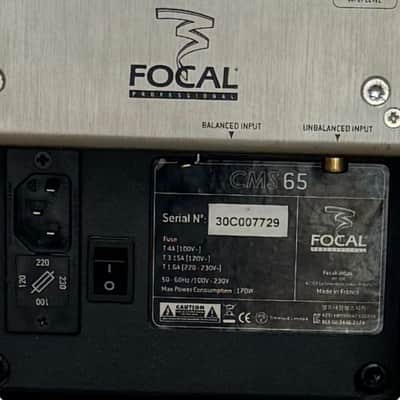 Focal CMS65 6.5" Powered Monitor (Pair) 2010s - Gray image 1