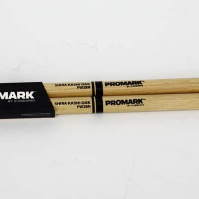 Pro-Mark PW2BN Shira Kashi Oak 2B Nylon Tip Drum Sticks 2010 - 2020 - Natural image 1