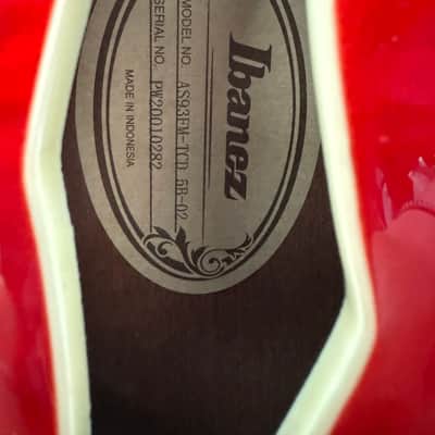 Ibanez AS93FM-TCD Artcore Expressionist 2018 Transparent Cherry Red image 2