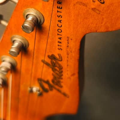 Fender Stratocaster 1964 Fiesta Red Refin Hardtail conversion 3kg image 10