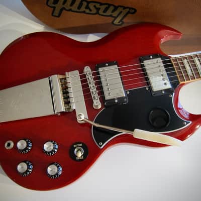 Gibson SG Standard with Maestro Vibrola, Hang Tags & OHSC Circa-2019-Cherry Stained Mahogany image 7