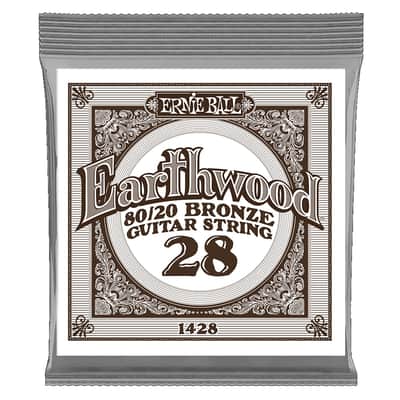 Ernie Ball .028 Earthwood 80/20 Bronze Guitar Strings 6 Pack image 1