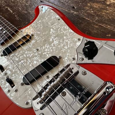 Fender Mustang 1973 RI Competiton Edition Fiesta Red w/ Matching Headstock MIJ 2012 Japan image 12