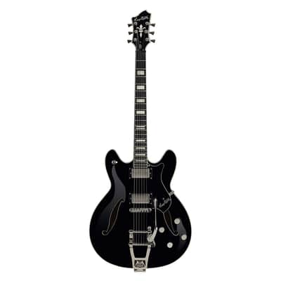 Hagstrom Tremar Viking Deluxe Electric Guitar - Gloss Black (Open Box) image 1
