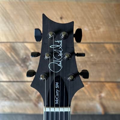 PRS Wood Library McCarty 594 Flamed Maple 10 Top, Swamp Ash Back, Flamed Maple Neck, Bound Ebony FB - Satin Blue Fade 418876 image 7