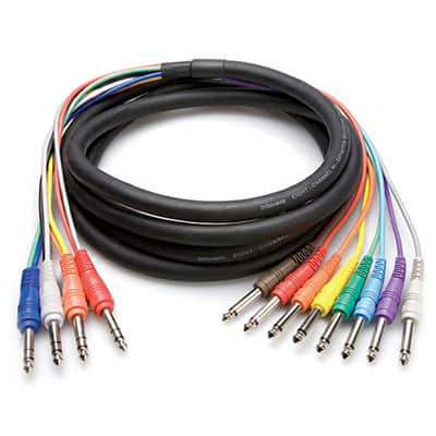 Hosa STP802 STP-802 1/4" TRS to Dual 1/4" TS Insert Snake - 2 Meter