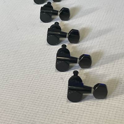 2010's Indonesian Era Ibanez RG & S Series Black Dual Pin Tuning Pegs Tuners 6 In LIne image 3