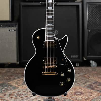 Gibson '70s Les Paul Custom Electric Guitar - Ebony with Hardshell Case image 3