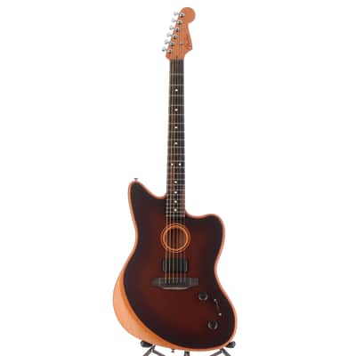 Fender Certified Pre-Owned American Acoustasonic Jazzmaster All-Mahogany, Ebony Fingerboard, Bourbon Burst (M11) (1705A) image 5