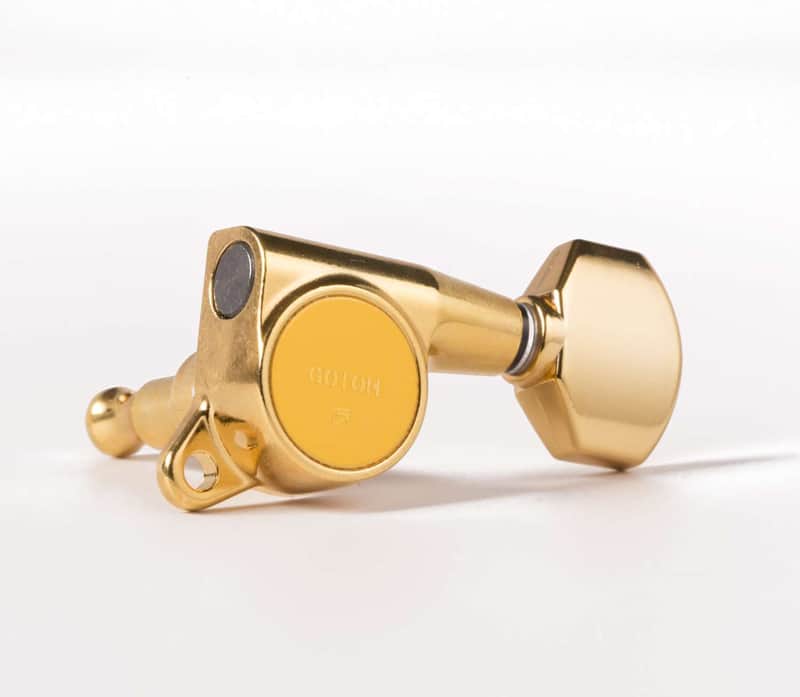 Genuine Gotoh MIJ SG381 135 Deg 6 Inline Tuners, Gold image 1