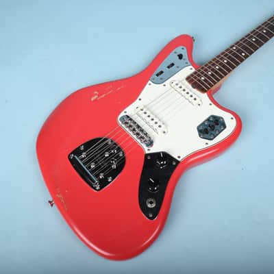 2014 Classic 60s Jaguar Fiesta Red Rosewood Electric Guitar image 11