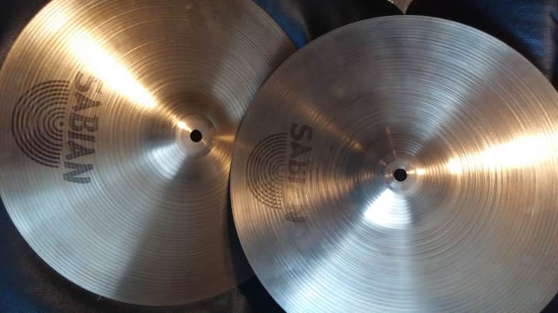 Sabian AA MEDIUM HI HAT CYMBALS 1087 G / 1465 G /  BEAUTIFUL FACTORY MATCHED PAIR image 1