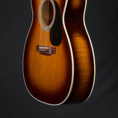Martin M 0000 Custom Flamed Maple and High Altitude Swiss Spruce Full Ambertone Burst NEW - Ambertone Burst image 13