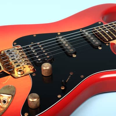 Fender Stratocaster Str-75r Electric Guitar Made in Japan Gold Floyd image 8