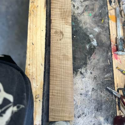 Madlad Instruments 3A Figured Torrified Roasted Flame Maple Guitar Neck Blank 2026 - Unfinished image 4