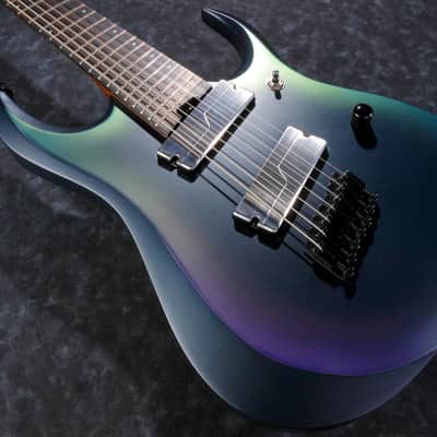 Ibanez RGD71ALMS-BAM Axion 7-String Multi-Scale Black Aurora Burst Matte image 6