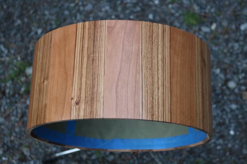 HHG drums PRE-SALE 14x7 Zebrawood/cherry Stave Snare 2020 Natural Satin Lacquer image 1