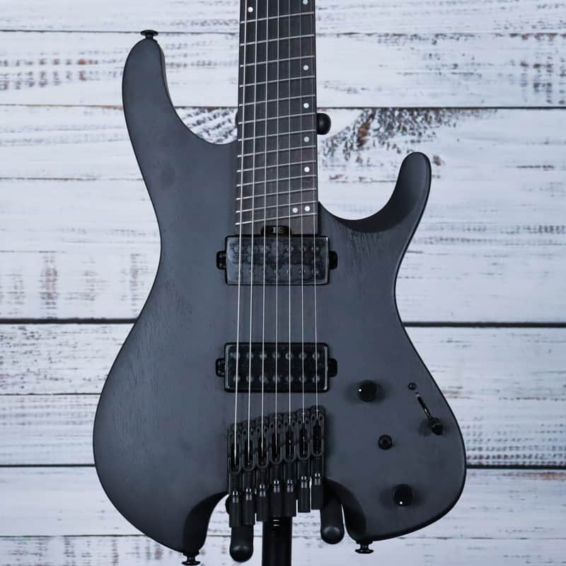 Ibanez QX527 Q Standard Headless 7-String Electric Guitar w/Bag | Weathered Black image 1