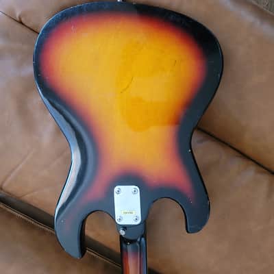 Vintage Horugel Short Scale Bass Guitar MIJ Japan Sunburst 1960s-1970s image 17