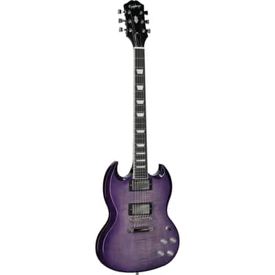 Epiphone SG Modern Figured Electric Guitar, Purple Burst, (with Gig Bag) image 2