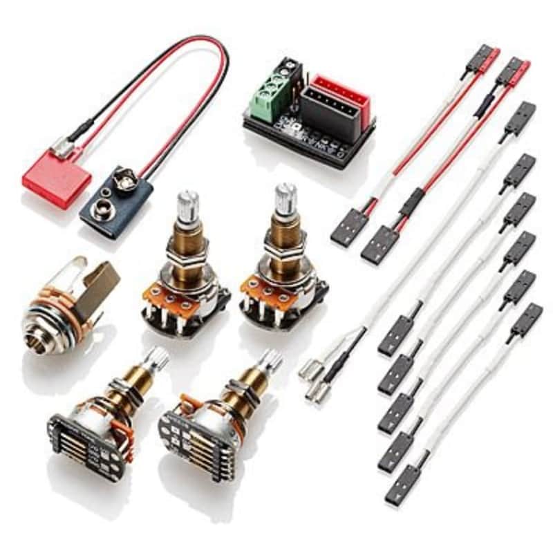 EMG 1-2 Pickup Conversion Wiring Kit Solderless Long Shaft (Les Paul) 19mm image 1
