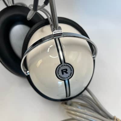 HP-101 Vintage Stereo Headphones Cream White Retro Over Ear Made in Japan image 3