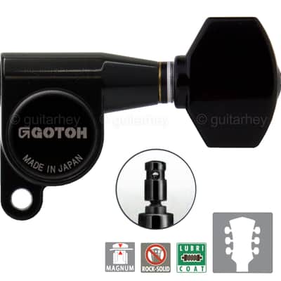 NEW Gotoh SG360-07 MG Magnum Locking Mini L3+R3 Guitar Tuners Set 3x3 - BLACK