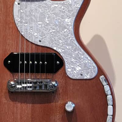 Custom Designed & Crafted Double Cutaway 1959 Les Paul Jr. Style-Matte White Howlite Stones Serial #069 2025 image 8