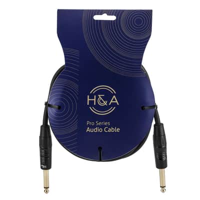 H&A Elite Pro 1/4  Male to 1/4  Male Instrument Cable with Rean Gold Connectors - 3' image 6