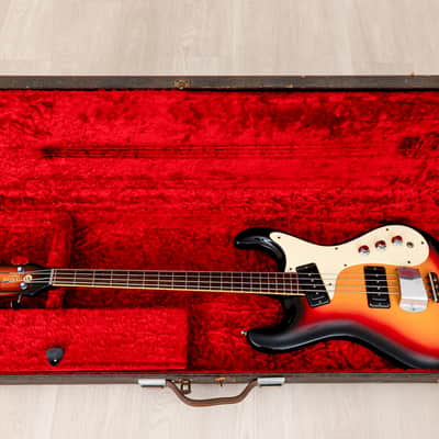 2000s Mosrite USA Mark I 1964 Custom Ventures Model Bass Sunburst w/ Vintage Case, Fillmore Japan image 23