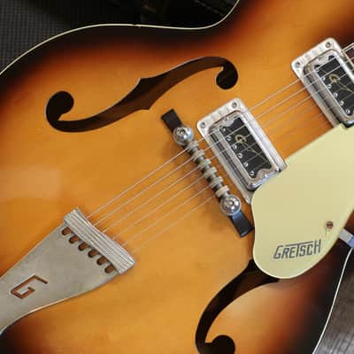 1962 Gretsch G6117 Double Anniversary Electric Guitar Sunburst + HSC image 4
