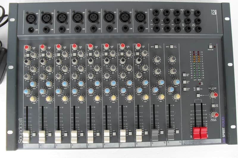 Soundcraft Spirit Folio 12/2 12 Channel Analog Mixer, w/ | Reverb