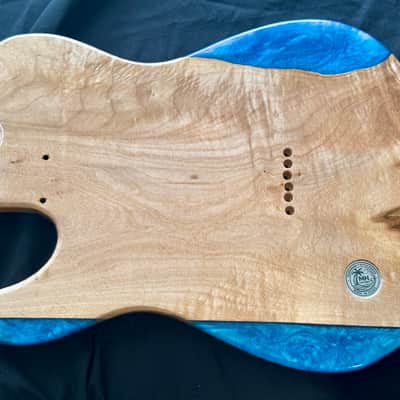 MH Customs Tidal Series “Emerald Break” T-Style Guitar Body 2026 - Nitrocellulose Gloss image 7