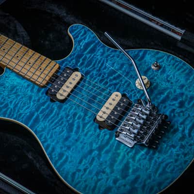 ERNIE BALL USA Music Man Axis HH Floyd "Blue Quilt" (1996) (SOLD) image 2
