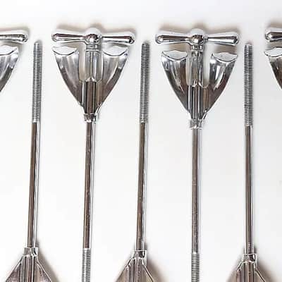 Set of (8) Ludwig "Bowtie" Tension Rods & Claws for Bass Drum, 6 1/8" length / 1960s image 7