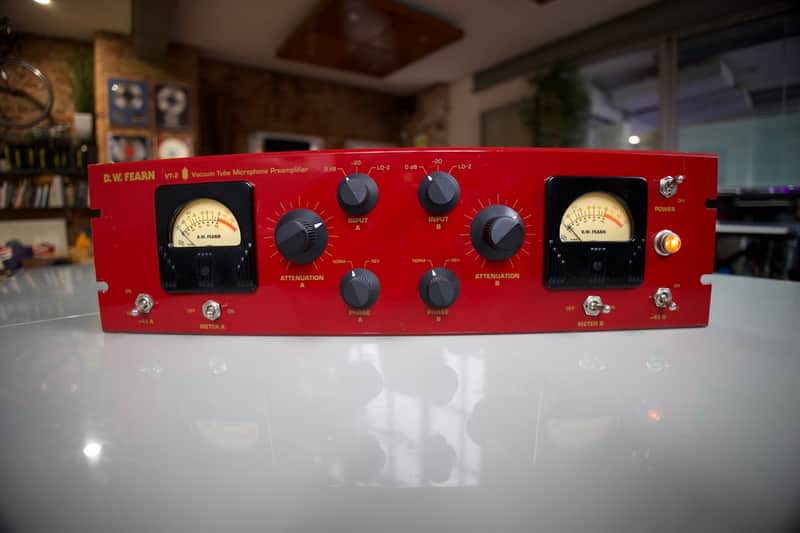 D.W. Fearn VT-2 Dual Channel Tube Mic Preamp 2004 - Red image 1