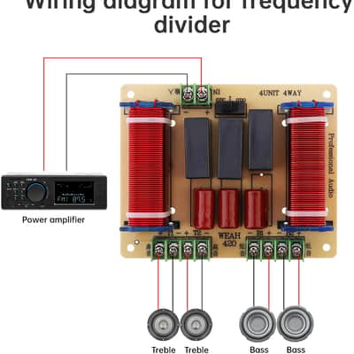 MR DJ Replacement Speaker Crossover 2500W for JBL Peavey Cerwin-Vega Pyle-Pro Mr DJ ... image 3