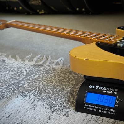 Whitfill T Custom Shop Boutique Relic Telecaster Lightweight Swamp Ash Blackguard, 3,06kg, 10" Radius uvm. 2021 - Aged Butterscotch Relic image 6