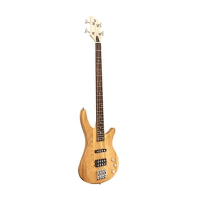 Stagg Fusion Electric Bass Guitar - Natural Ash Body with Open Pore Finish and 24 Frets image 2