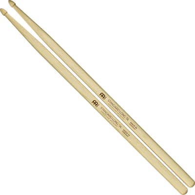 Meinl 7A Standard Long Drumsticks Hickory- Wood Tip - SB121 image 1
