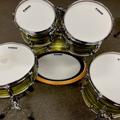 Used 5pc Gretsch Renown Green oyster Drumset image 7