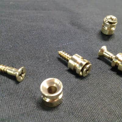 Gibson Moderne repro string guides in polished brass, by Bennett Music Labs image 3
