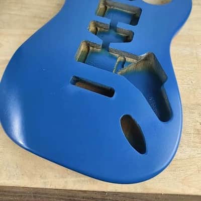 Blue Stratocaster Strat Style Guitar Poplar Wood Body image 2